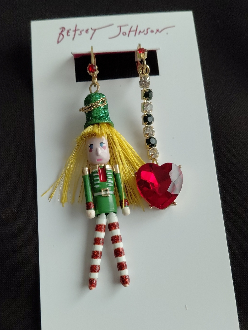BETSEY JOHNSON NUTCRACKER MISMATCH EARRINGS